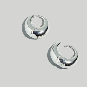 Madewell silver Puffy Hoop Earrings